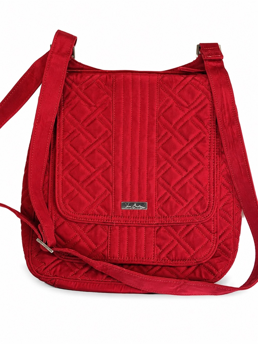 Vera Bradley Quilted Hipster Crossbody Bag Adjustable Strap Multi Pockets